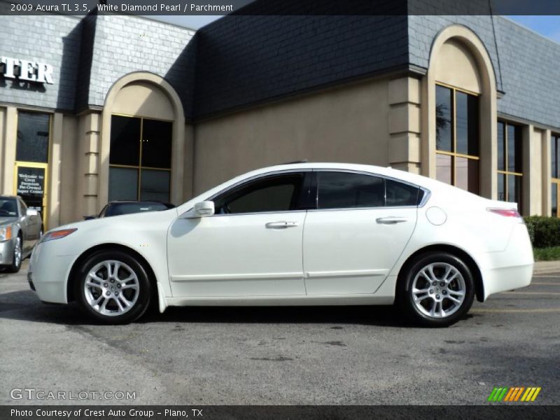 White Diamond Pearl / Parchment 2009 Acura TL 3.5