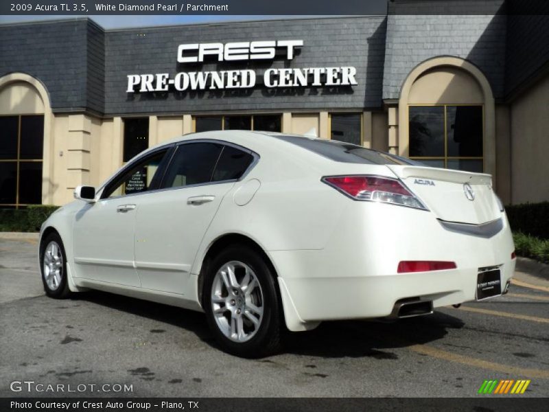 White Diamond Pearl / Parchment 2009 Acura TL 3.5