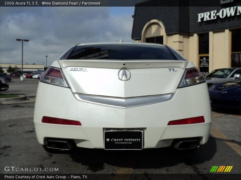 White Diamond Pearl / Parchment 2009 Acura TL 3.5