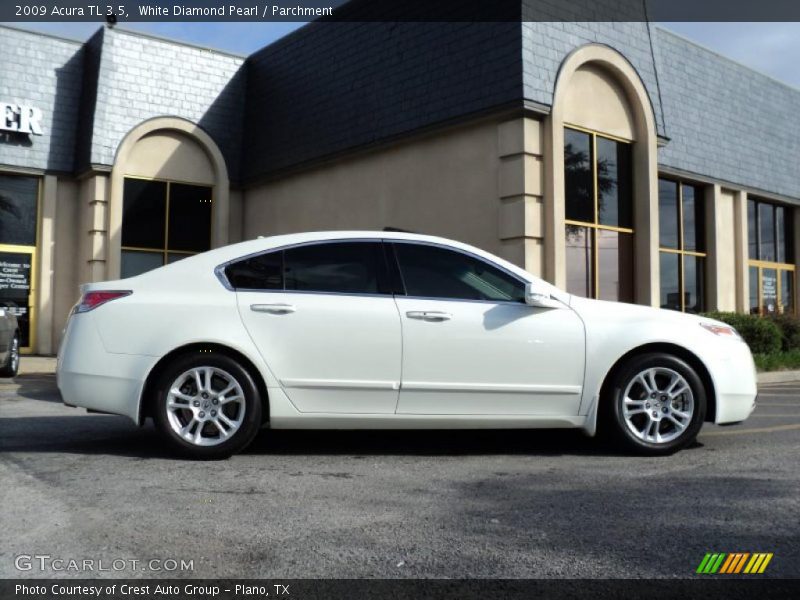White Diamond Pearl / Parchment 2009 Acura TL 3.5