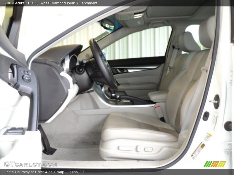 White Diamond Pearl / Parchment 2009 Acura TL 3.5