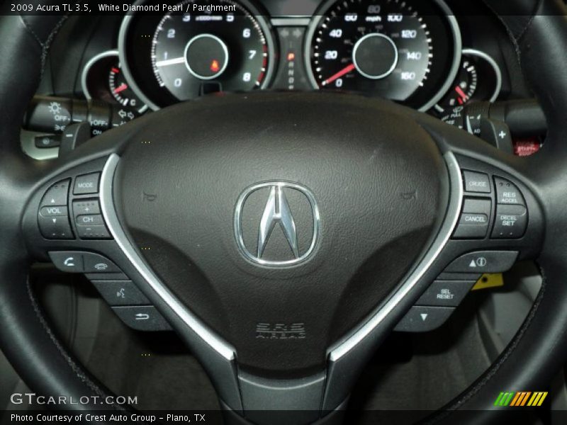 White Diamond Pearl / Parchment 2009 Acura TL 3.5