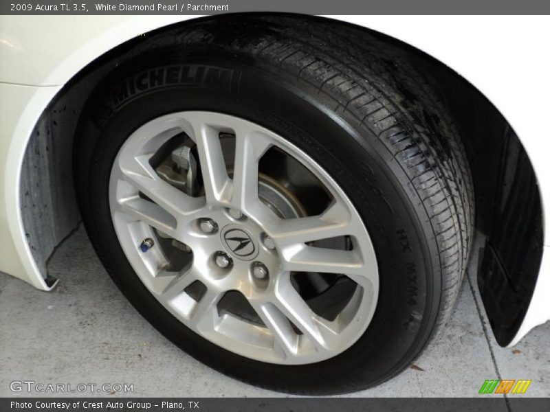 White Diamond Pearl / Parchment 2009 Acura TL 3.5