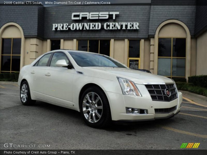 White Diamond Tri-Coat / Cashmere/Cocoa 2008 Cadillac CTS Sedan