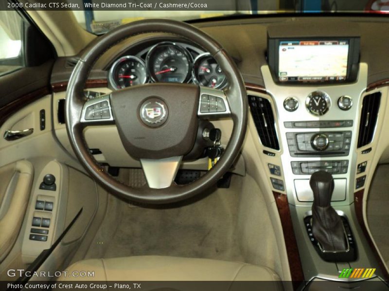 White Diamond Tri-Coat / Cashmere/Cocoa 2008 Cadillac CTS Sedan