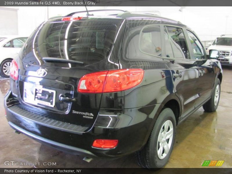 Ebony Black / Gray 2009 Hyundai Santa Fe GLS 4WD