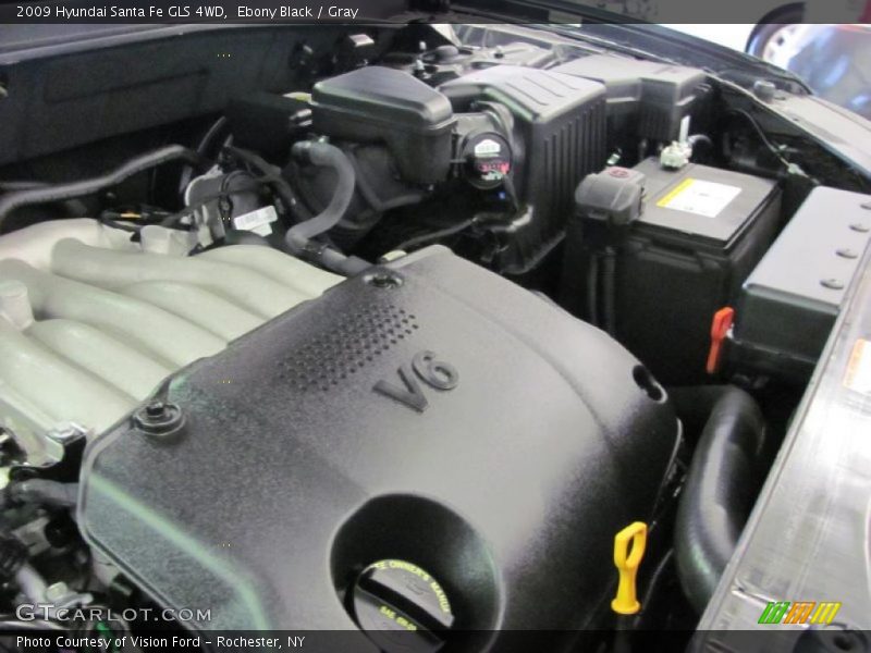 Ebony Black / Gray 2009 Hyundai Santa Fe GLS 4WD