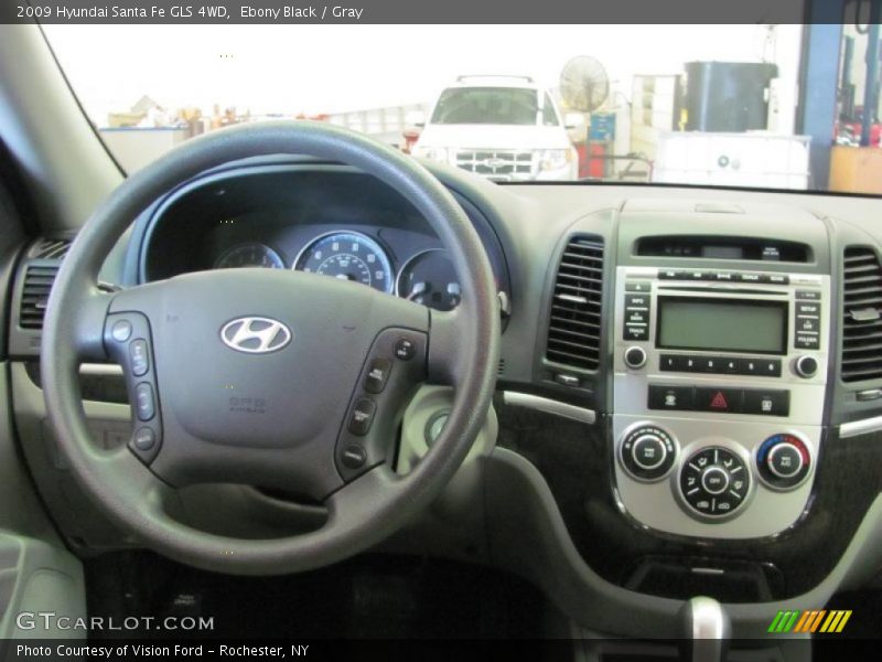Ebony Black / Gray 2009 Hyundai Santa Fe GLS 4WD