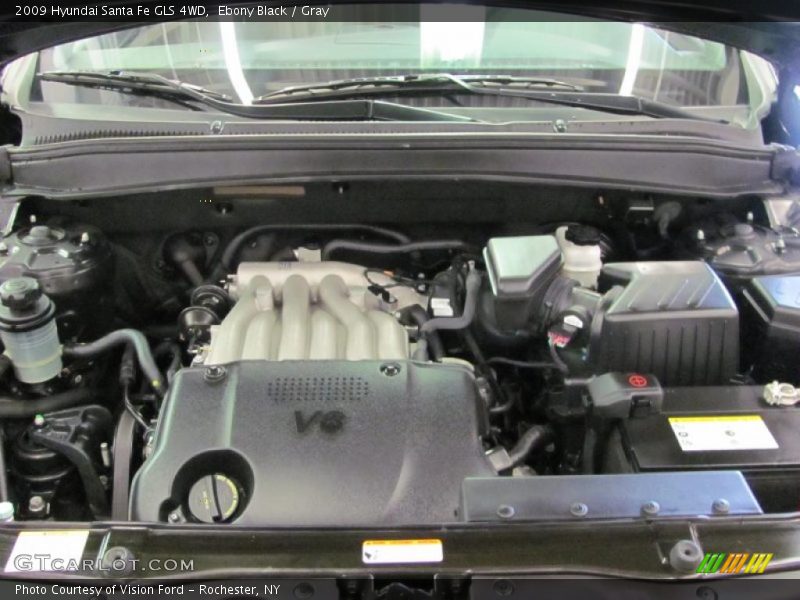 Ebony Black / Gray 2009 Hyundai Santa Fe GLS 4WD