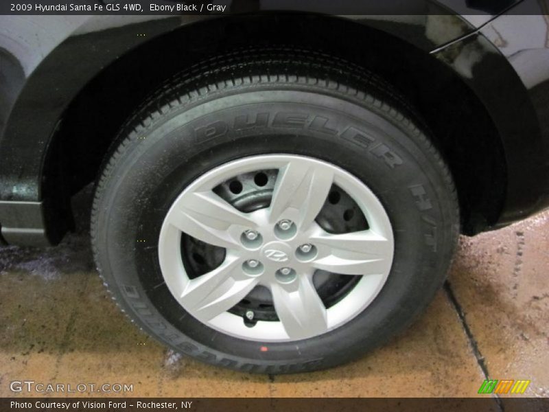 Ebony Black / Gray 2009 Hyundai Santa Fe GLS 4WD