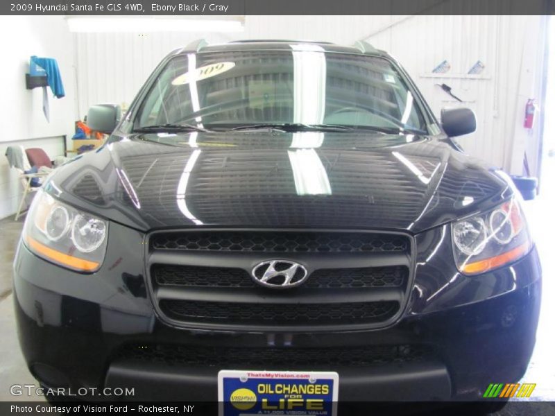 Ebony Black / Gray 2009 Hyundai Santa Fe GLS 4WD