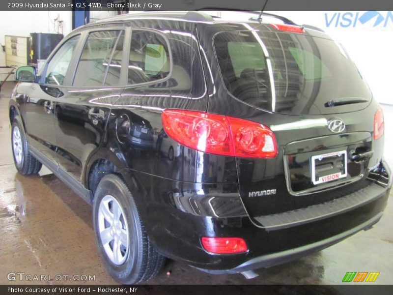 Ebony Black / Gray 2009 Hyundai Santa Fe GLS 4WD