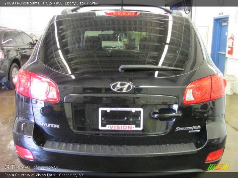 Ebony Black / Gray 2009 Hyundai Santa Fe GLS 4WD