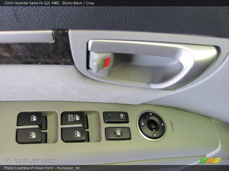 Ebony Black / Gray 2009 Hyundai Santa Fe GLS 4WD