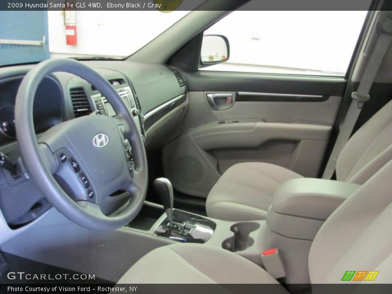 Ebony Black / Gray 2009 Hyundai Santa Fe GLS 4WD