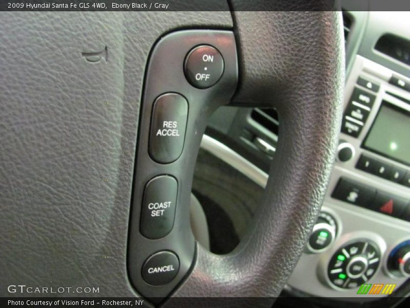 Ebony Black / Gray 2009 Hyundai Santa Fe GLS 4WD