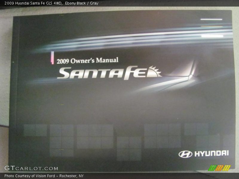 Ebony Black / Gray 2009 Hyundai Santa Fe GLS 4WD