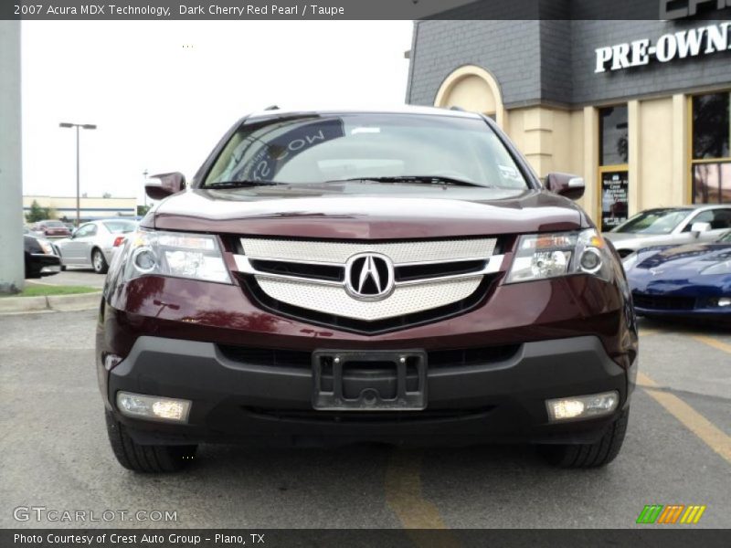 Dark Cherry Red Pearl / Taupe 2007 Acura MDX Technology