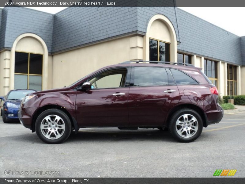 Dark Cherry Red Pearl / Taupe 2007 Acura MDX Technology