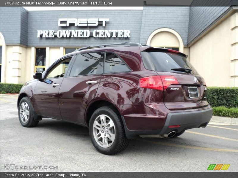 Dark Cherry Red Pearl / Taupe 2007 Acura MDX Technology