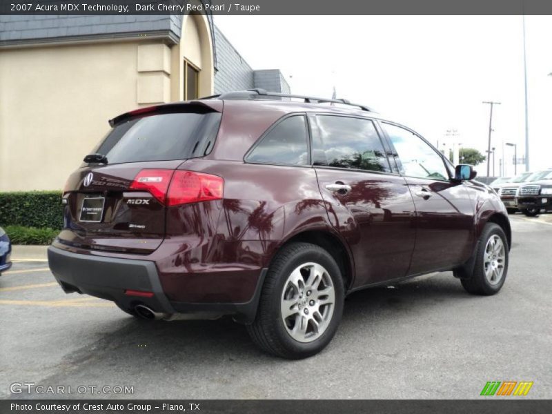 Dark Cherry Red Pearl / Taupe 2007 Acura MDX Technology