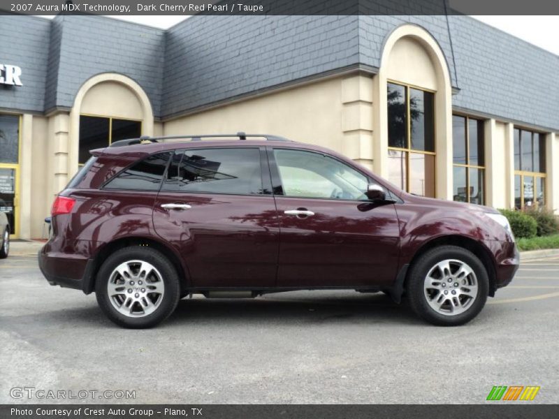 Dark Cherry Red Pearl / Taupe 2007 Acura MDX Technology
