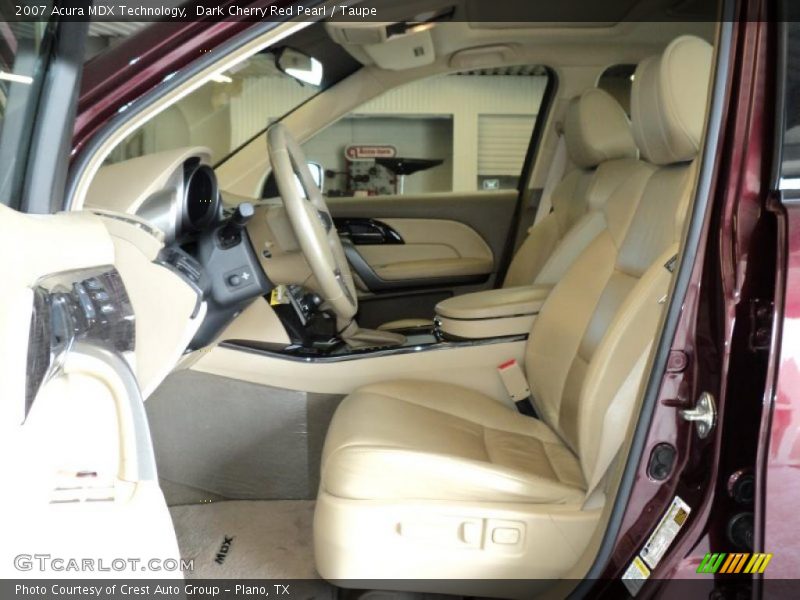Dark Cherry Red Pearl / Taupe 2007 Acura MDX Technology