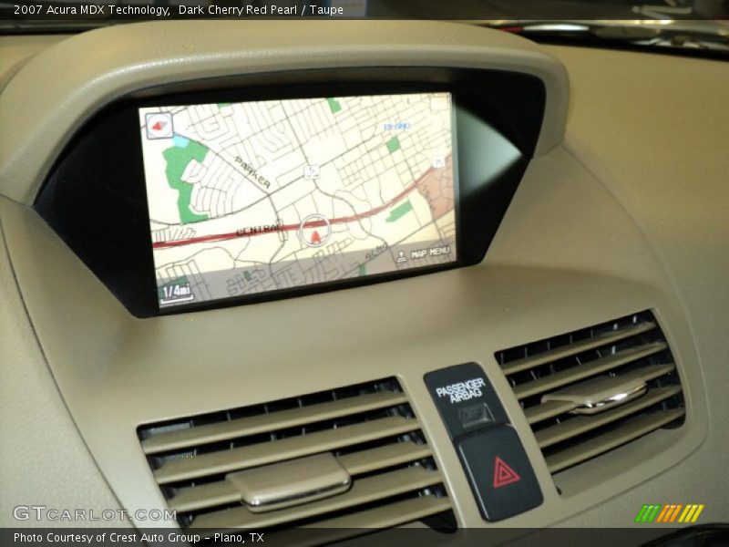 Dark Cherry Red Pearl / Taupe 2007 Acura MDX Technology