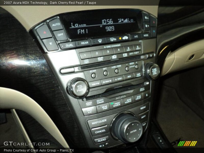 Dark Cherry Red Pearl / Taupe 2007 Acura MDX Technology