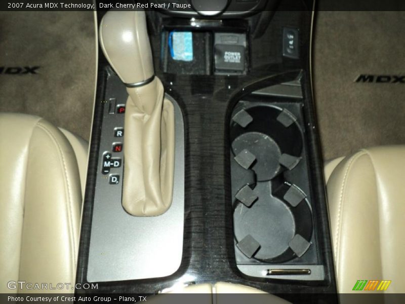 Dark Cherry Red Pearl / Taupe 2007 Acura MDX Technology