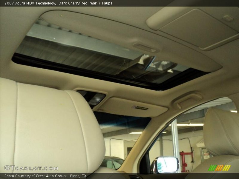 Dark Cherry Red Pearl / Taupe 2007 Acura MDX Technology