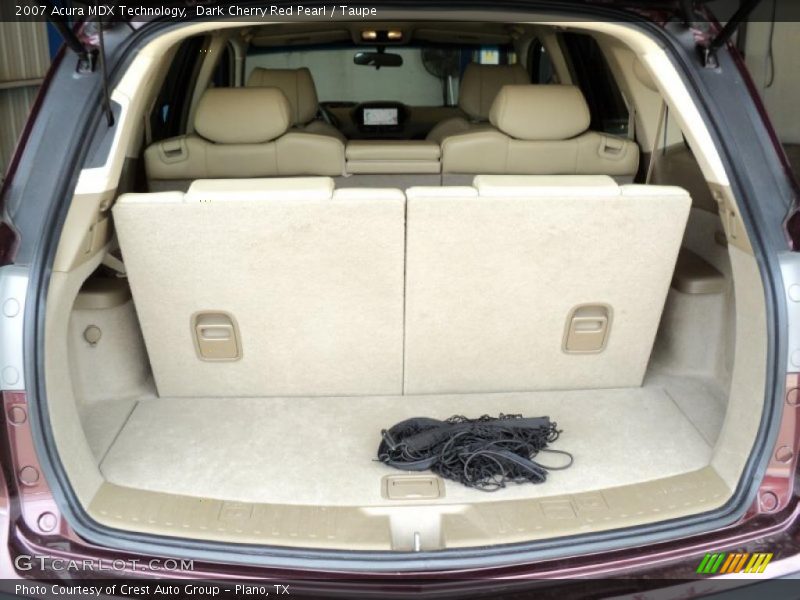 Dark Cherry Red Pearl / Taupe 2007 Acura MDX Technology