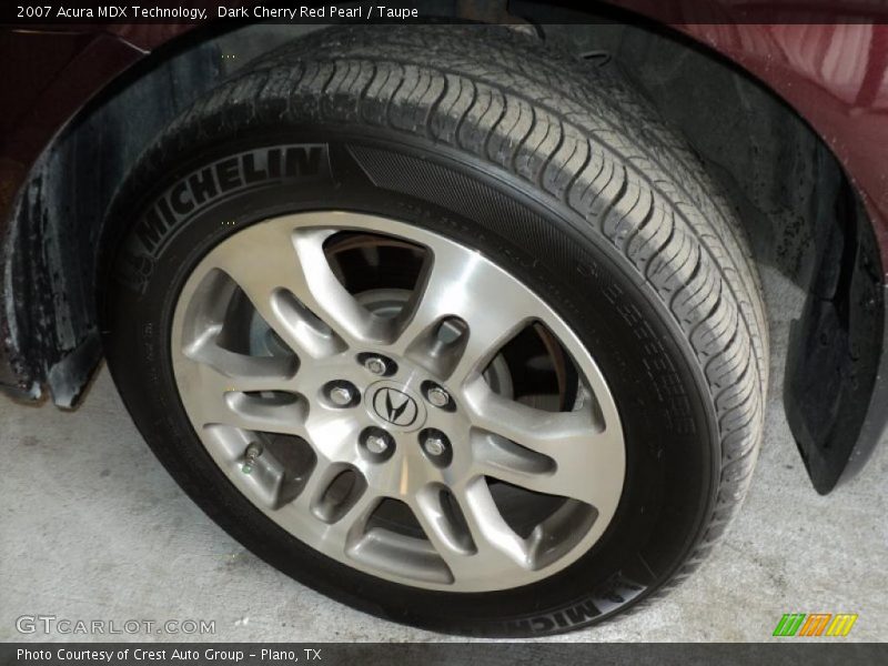 Dark Cherry Red Pearl / Taupe 2007 Acura MDX Technology