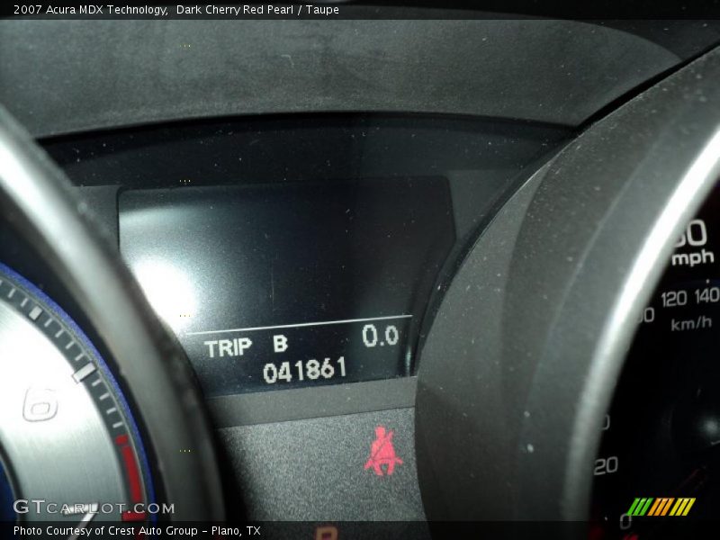 Dark Cherry Red Pearl / Taupe 2007 Acura MDX Technology