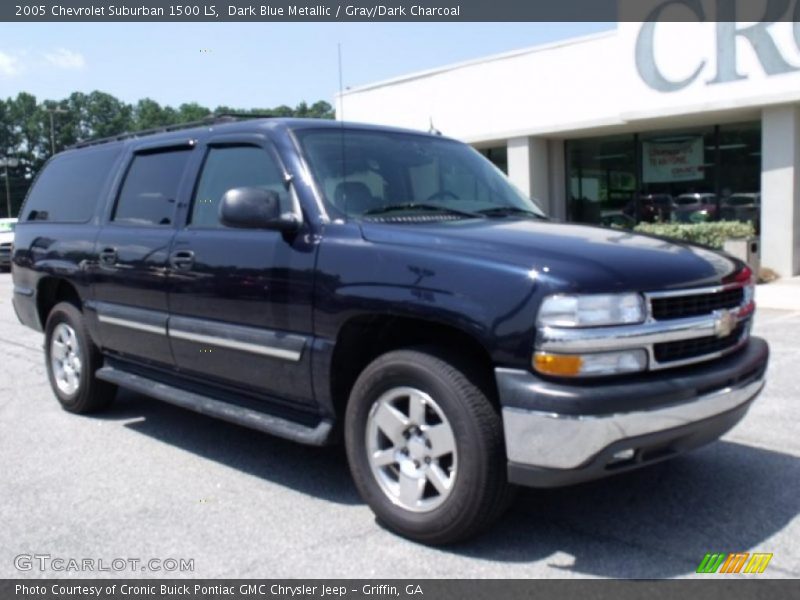 Dark Blue Metallic / Gray/Dark Charcoal 2005 Chevrolet Suburban 1500 LS