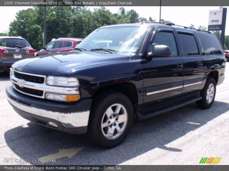 Dark Blue Metallic / Gray/Dark Charcoal 2005 Chevrolet Suburban 1500 LS