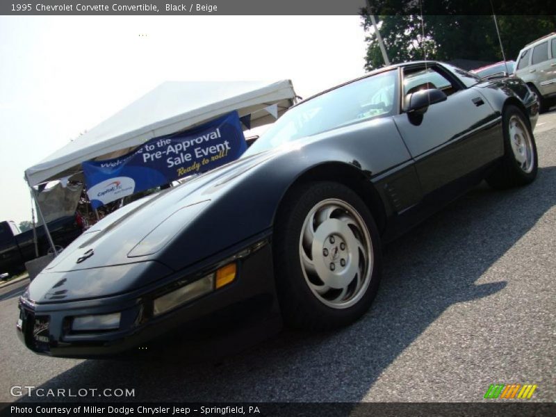 Black / Beige 1995 Chevrolet Corvette Convertible