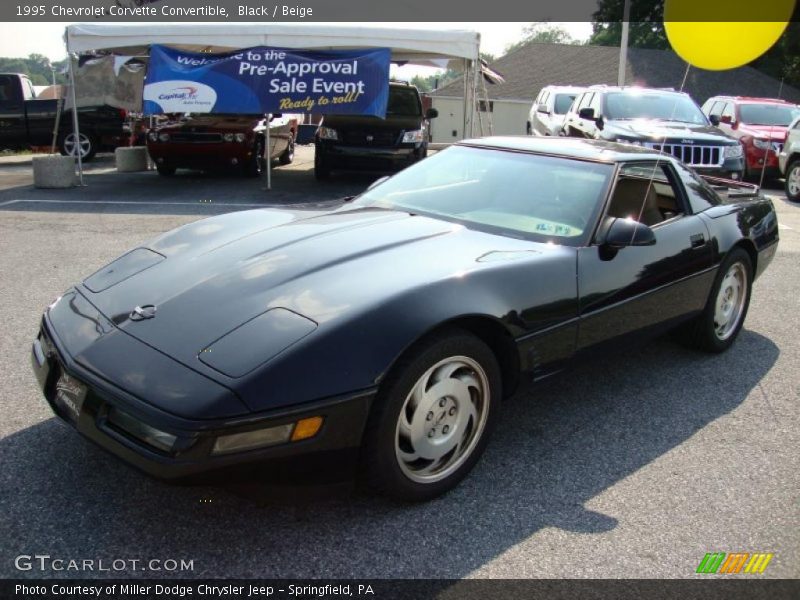 Black / Beige 1995 Chevrolet Corvette Convertible