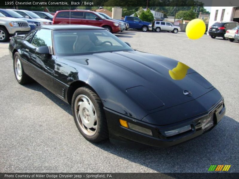 Black / Beige 1995 Chevrolet Corvette Convertible