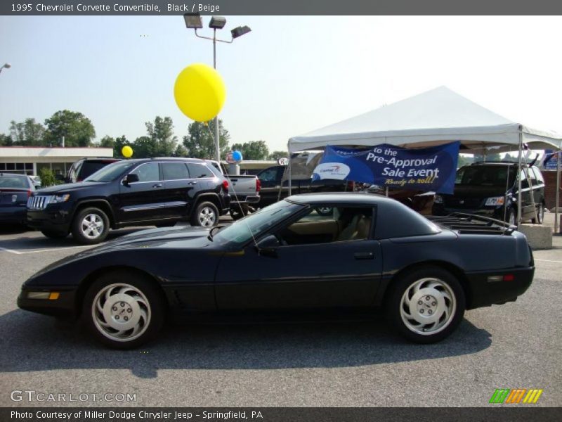 Black / Beige 1995 Chevrolet Corvette Convertible