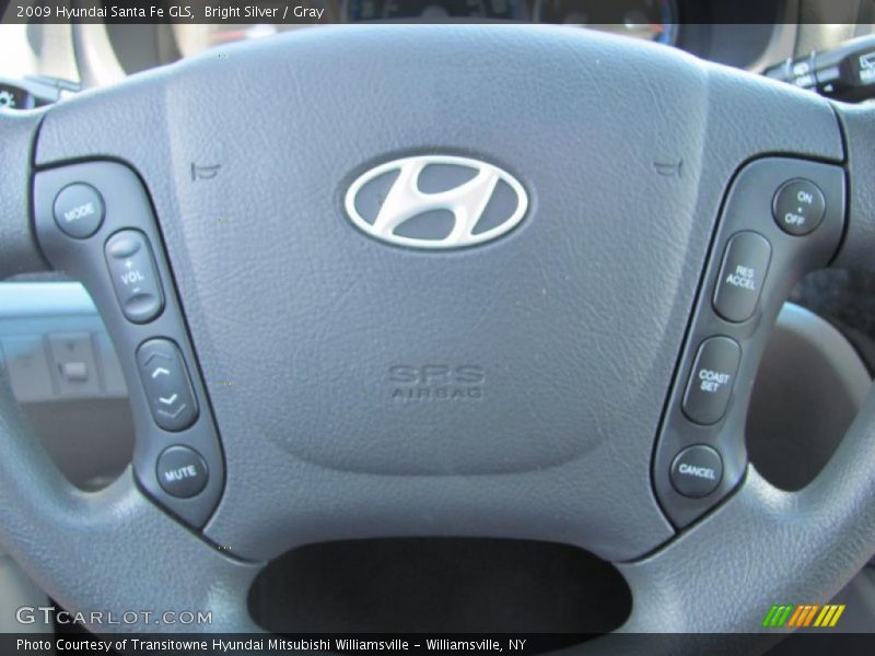 Bright Silver / Gray 2009 Hyundai Santa Fe GLS