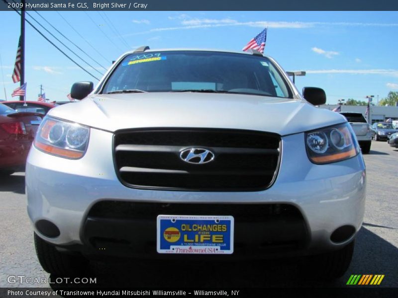 Bright Silver / Gray 2009 Hyundai Santa Fe GLS