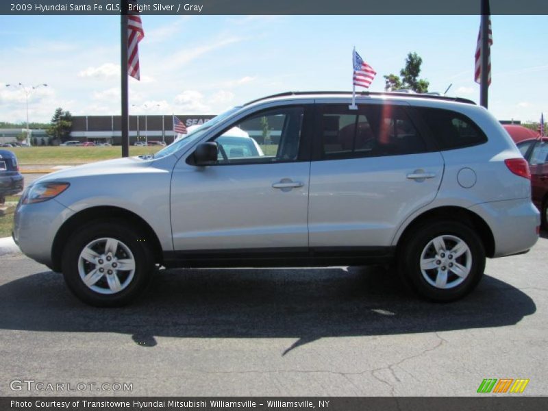 Bright Silver / Gray 2009 Hyundai Santa Fe GLS