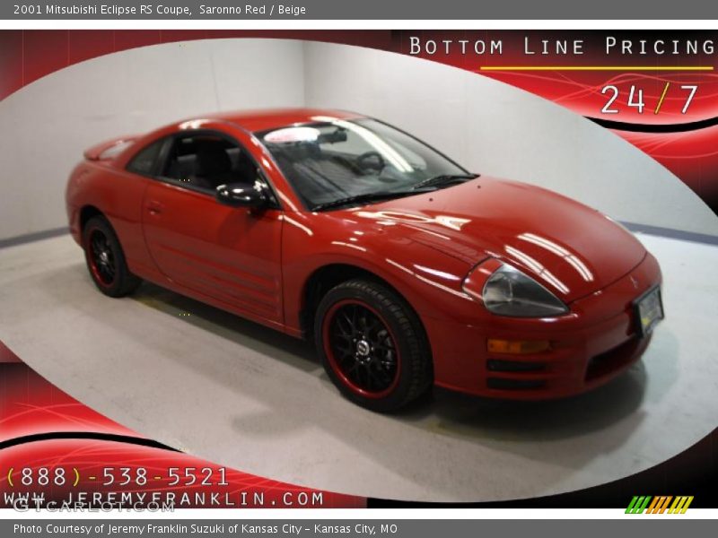 Saronno Red / Beige 2001 Mitsubishi Eclipse RS Coupe