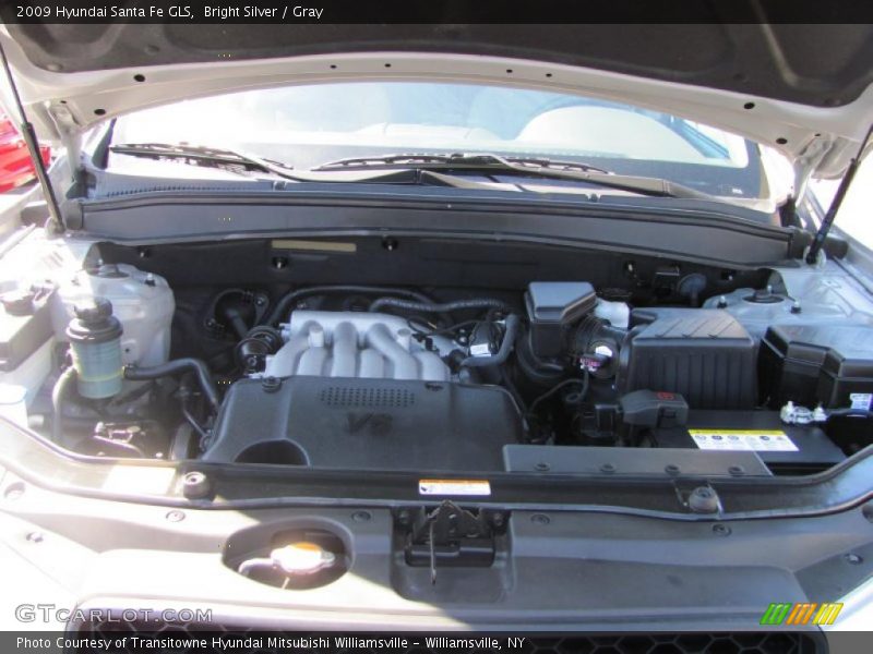 Bright Silver / Gray 2009 Hyundai Santa Fe GLS