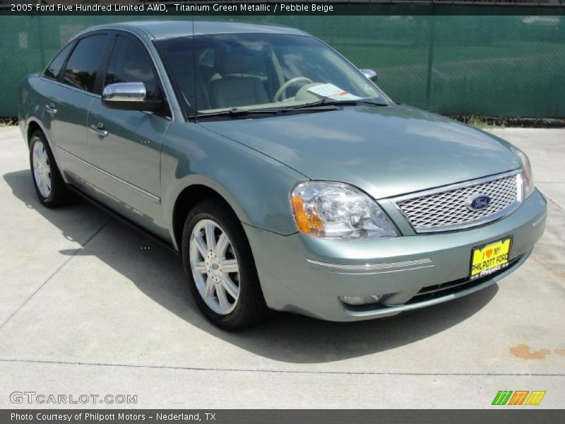 Titanium Green Metallic / Pebble Beige 2005 Ford Five Hundred Limited AWD