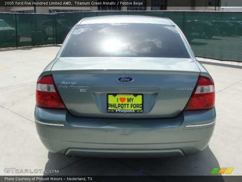 Titanium Green Metallic / Pebble Beige 2005 Ford Five Hundred Limited AWD