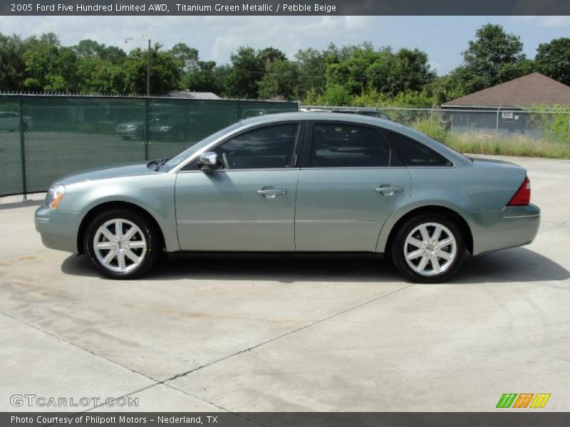 Titanium Green Metallic / Pebble Beige 2005 Ford Five Hundred Limited AWD