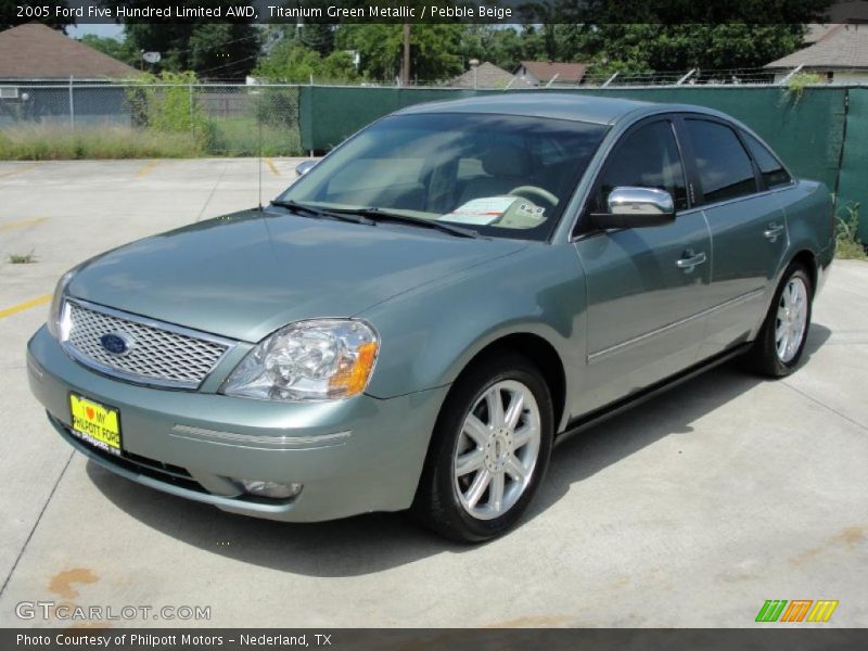 Titanium Green Metallic / Pebble Beige 2005 Ford Five Hundred Limited AWD