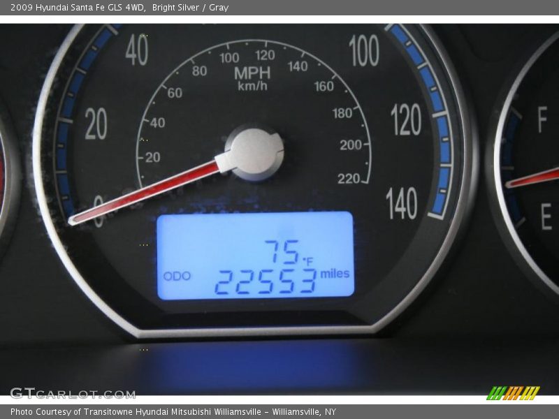 Bright Silver / Gray 2009 Hyundai Santa Fe GLS 4WD
